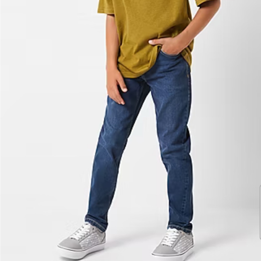 Kids • Boys • MD Blue • Advanced Flex 360° • Taper Fit Jeans • size 14 •